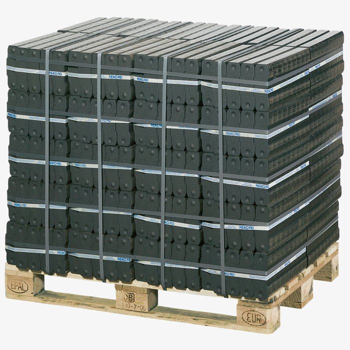 30 t Großvorrat: REKORD Braunkohlebriketts (30 Paletten à 40×25 kg)