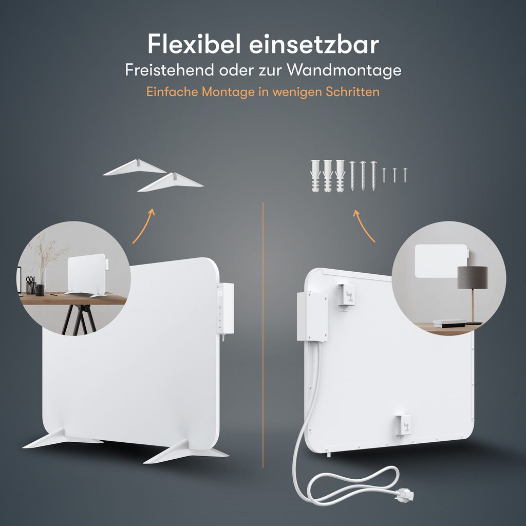 Heidenfeld 450W Smart-Elektroheizung mit App & WLAN (bis 10 m²)