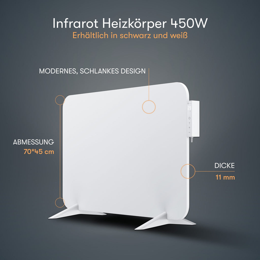Heidenfeld 450W Smart-Elektroheizung mit App & WLAN (bis 10 m²)