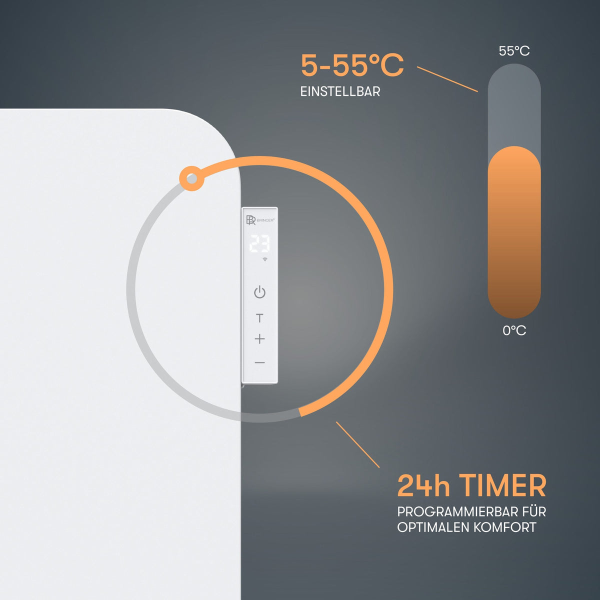 Heidenfeld 450W Smart-Elektroheizung mit App & WLAN (bis 10 m²)