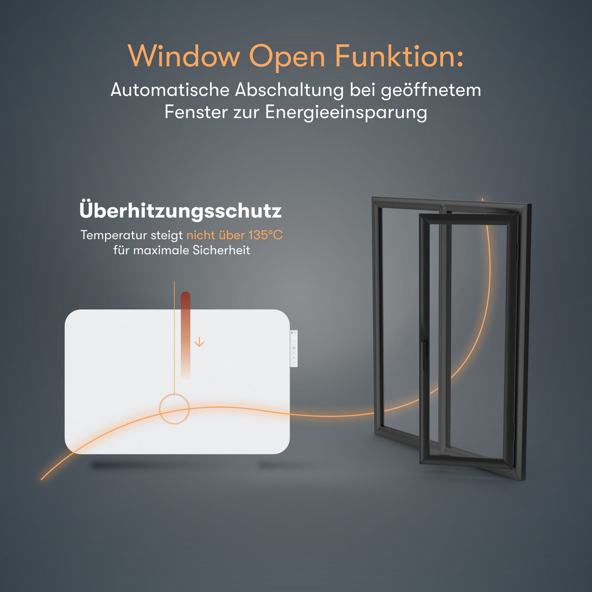 Heidenfeld 450W Smart-Elektroheizung mit App & WLAN (bis 10 m²)