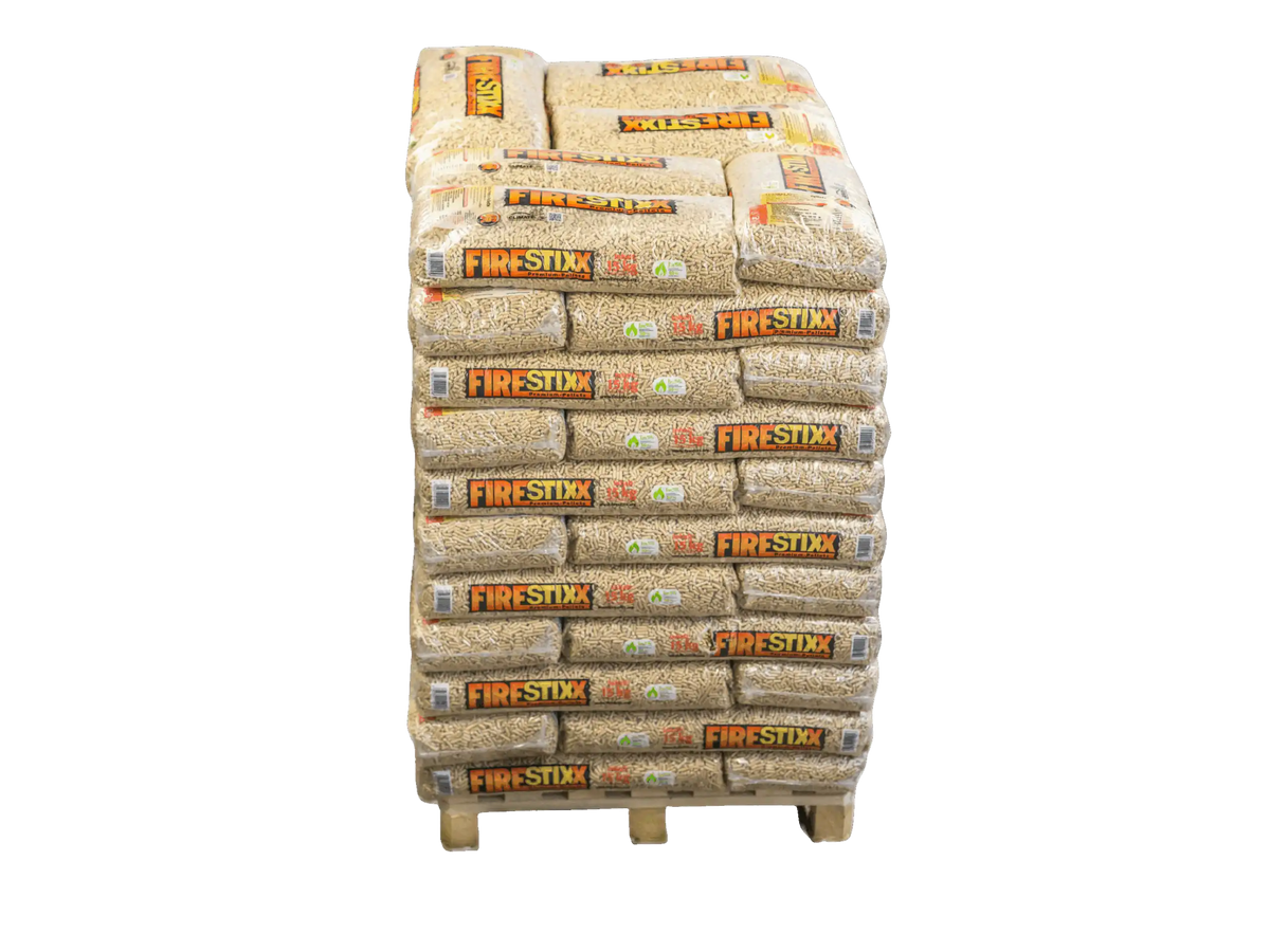 Firestixx Premium Holzpellets ENplus A1 / DINplus – 990 kg Palette (66 x 15 kg Säcke)