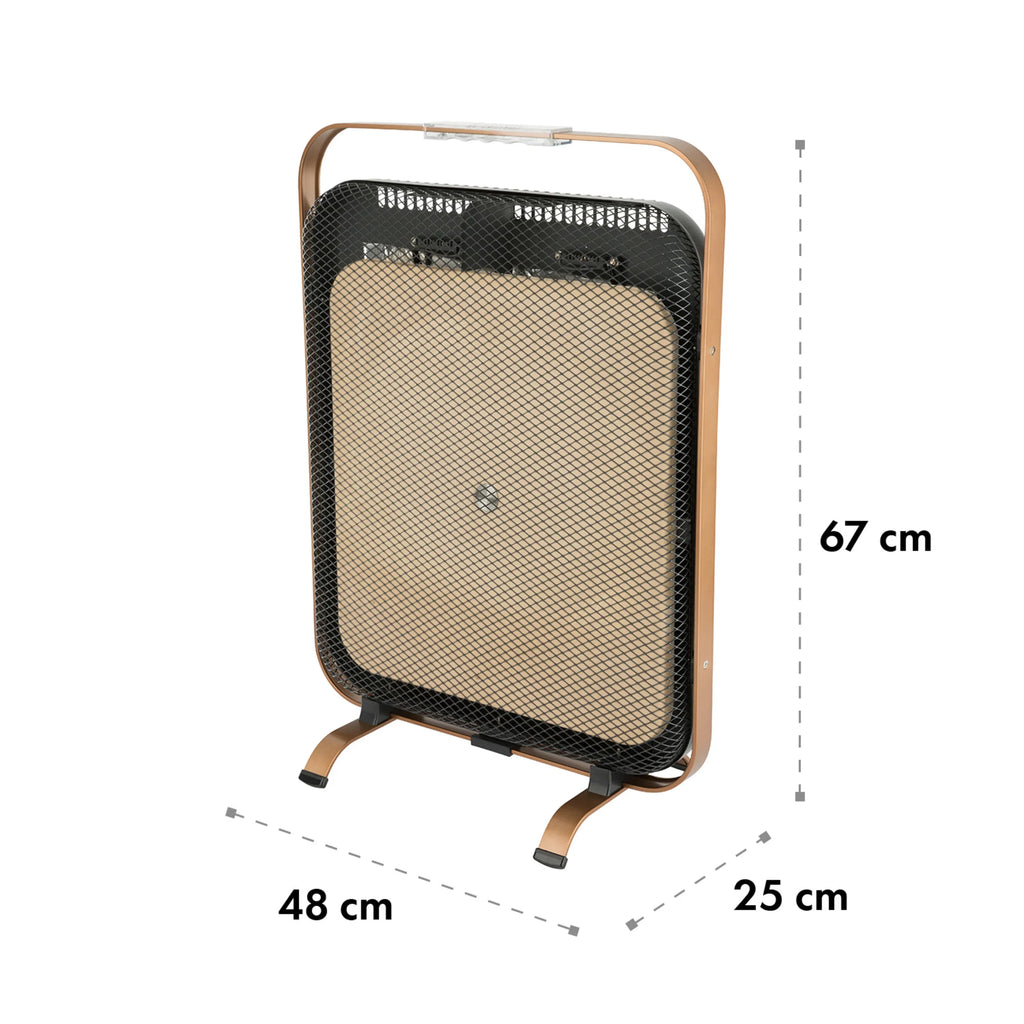HeatPal 1300W Stand-Infrarotheizung (13–25 m²) – Schwarz