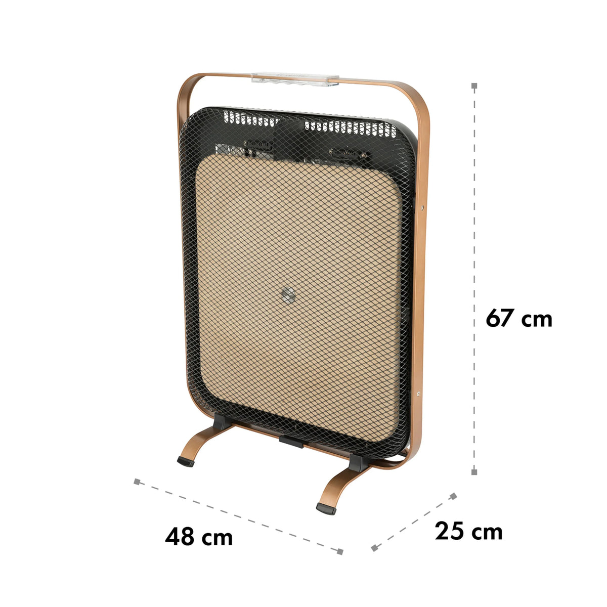 HeatPal 1300W Stand-Infrarotheizung (13–25 m²) – Schwarz