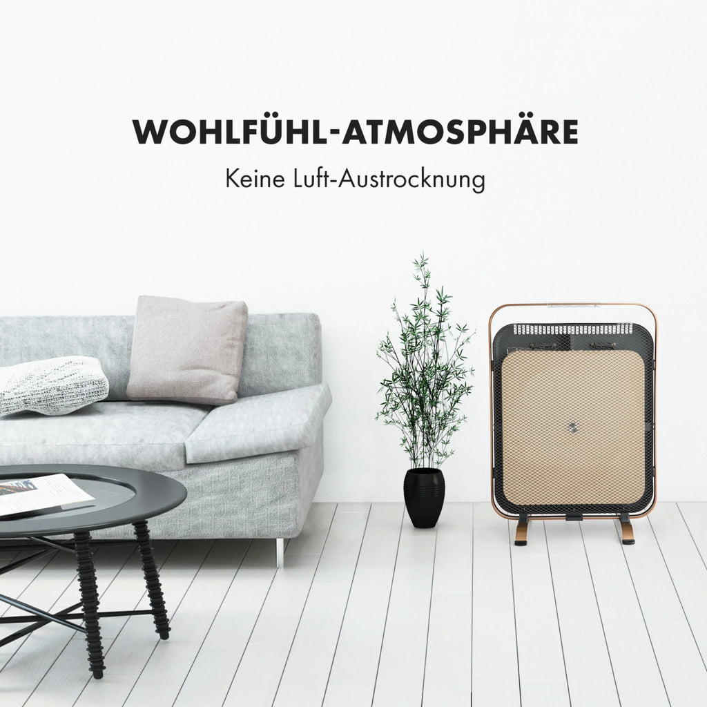 HeatPal 1300W Stand-Infrarotheizung (13–25 m²) – Schwarz