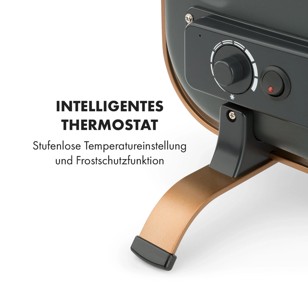 HeatPal 1300W Stand-Infrarotheizung (13–25 m²) – Schwarz
