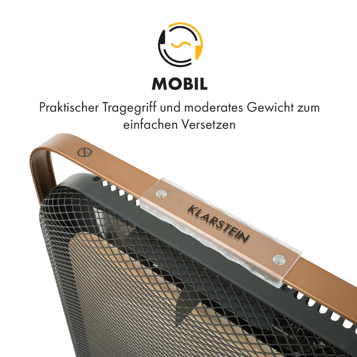 HeatPal 1300W Stand-Infrarotheizung (13–25 m²) – Schwarz
