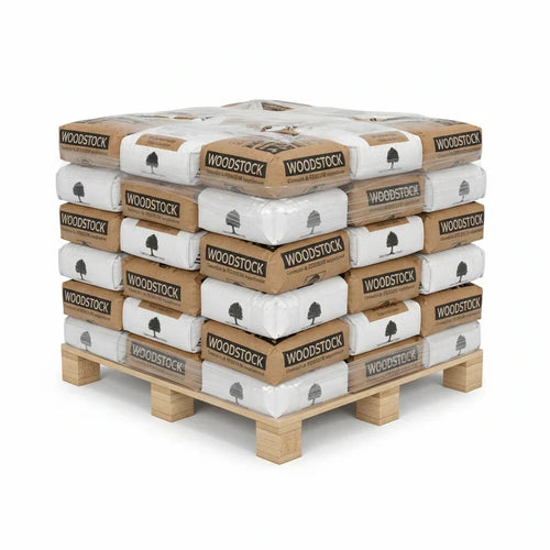 Birken-Brennholz kammergetrocknet & gespalten 25 cm – im Sack (ofenfertig)