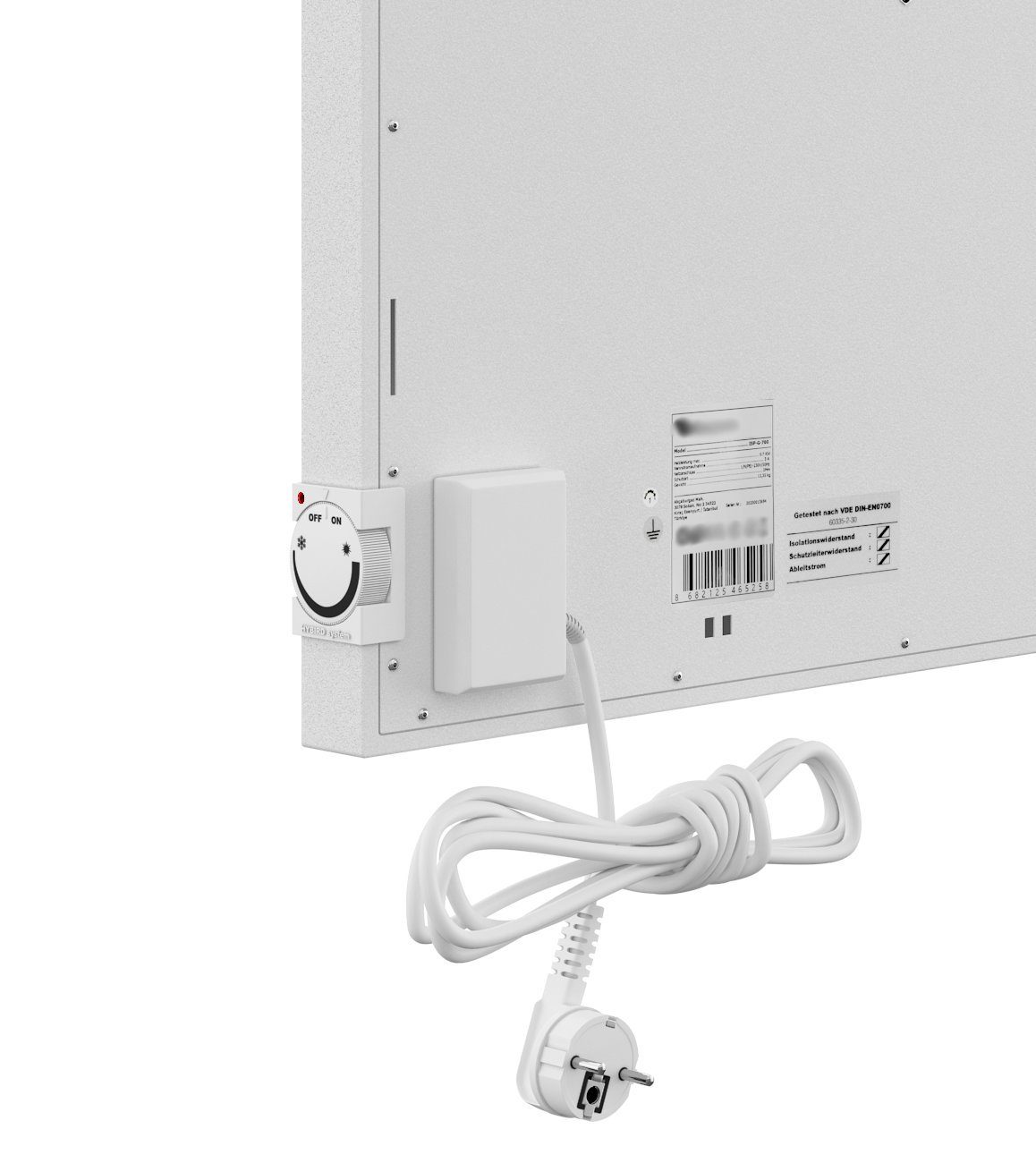 Heidenfeld Hybrid-Infrarotheizung mit Thermostat & Konvektion