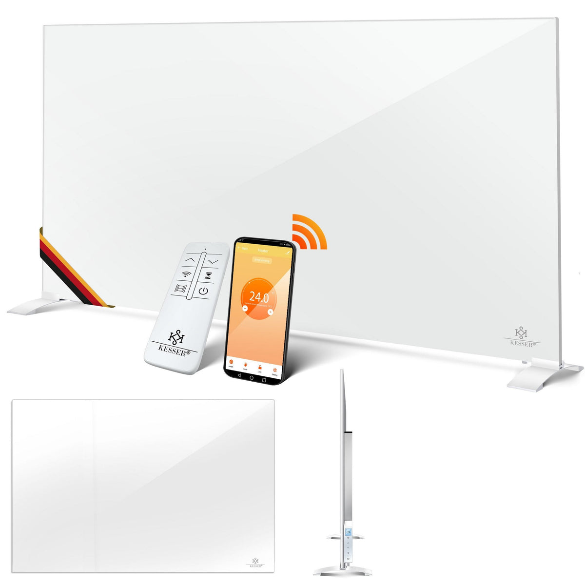 Kesser 2in1 Infrarotheizung mit Thermostat – Stand- & Wandgerät