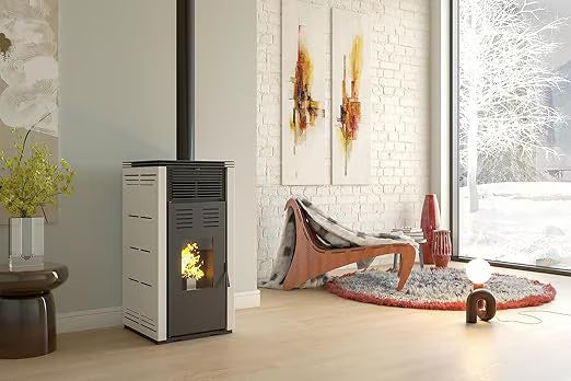 JOIMA Pelletofen stromlos NATUR STYLE 8 kW – Burgunderrot