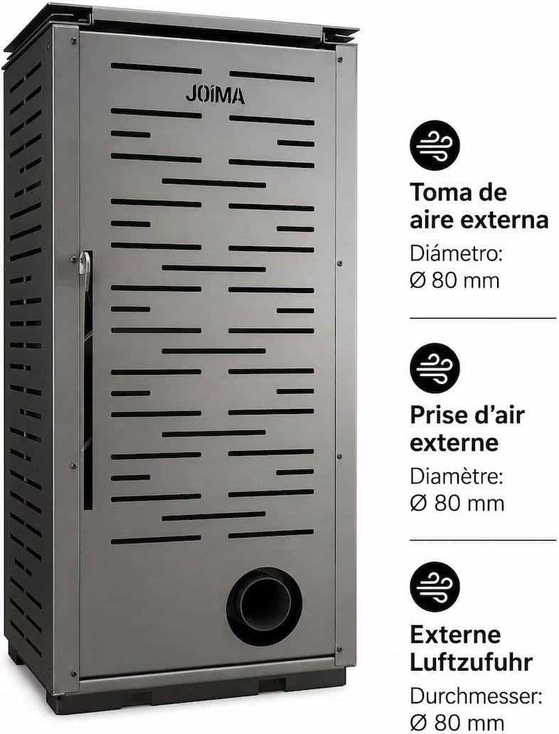 JOIMA Pelletofen stromlos NATUR STYLE 8 kW – Schwarz
