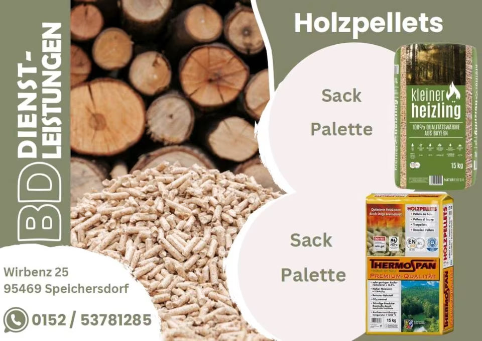 Kleiner Heizling Premium Holzpellets ENplus A1 – 15 kg Sack (6 mm)