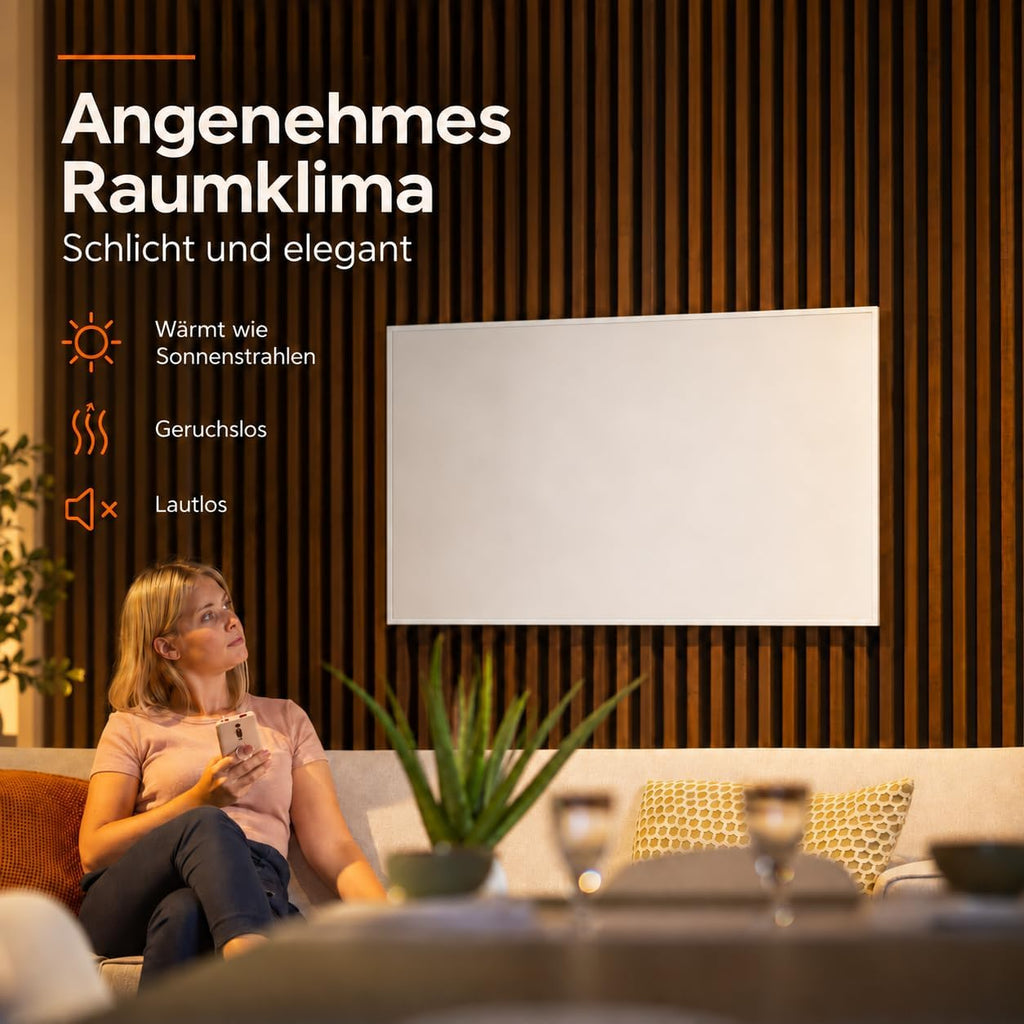 Könighaus Smart-Infrarotheizung 1000W mit App (14–26 m²)