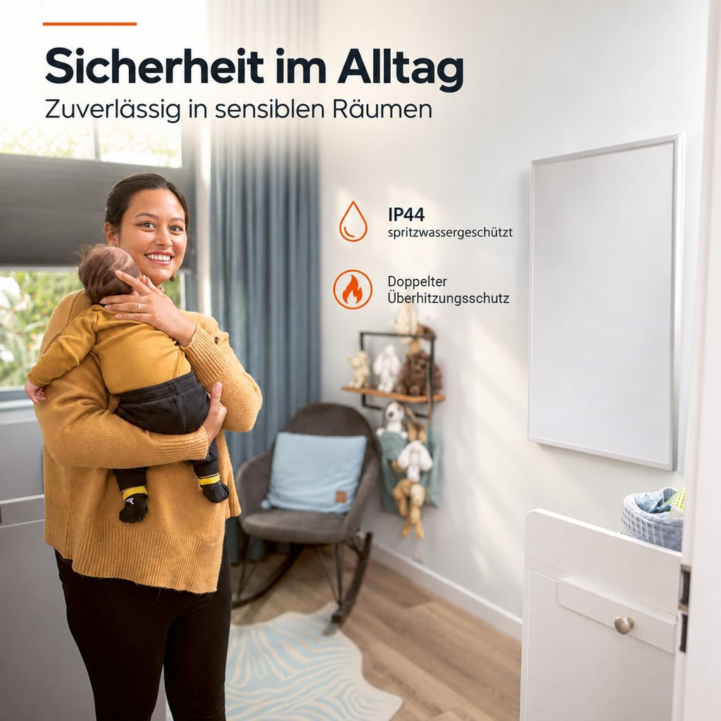 Könighaus Smart-Infrarotheizung 1000W mit App (14–26 m²)