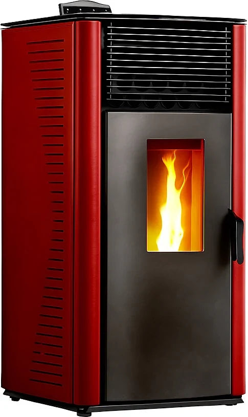 SANNOVER Anita 12 kW Luft-Pelletofen – Bordeaux