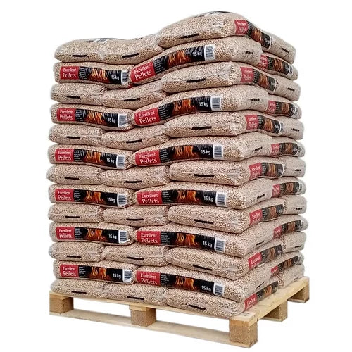 Natural Energie Nadelholz Pellets DINplus – 975 kg / 990 kg Palette (Sackware 15 kg)