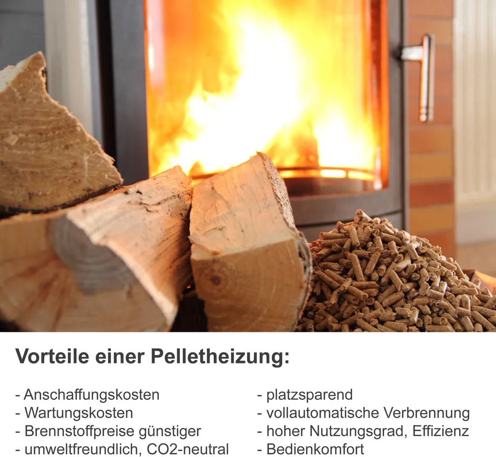 Nemaxx P9 Pelletofen 11 kW – Schwarz, Wi-Fi-Ready