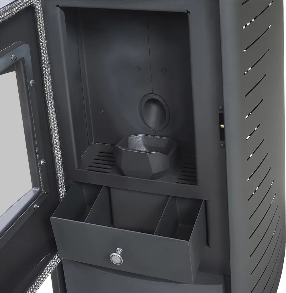 Nemaxx P9 Pelletofen 11 kW – Schwarz, Wi-Fi-Ready