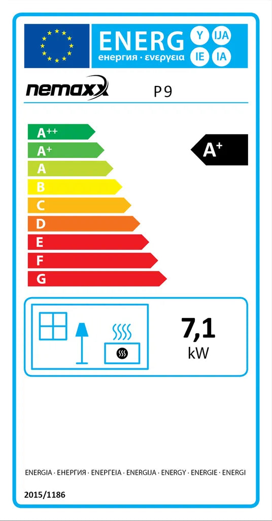 Nemaxx P9 Pelletofen 11 kW – Schwarz, Wi-Fi-Ready