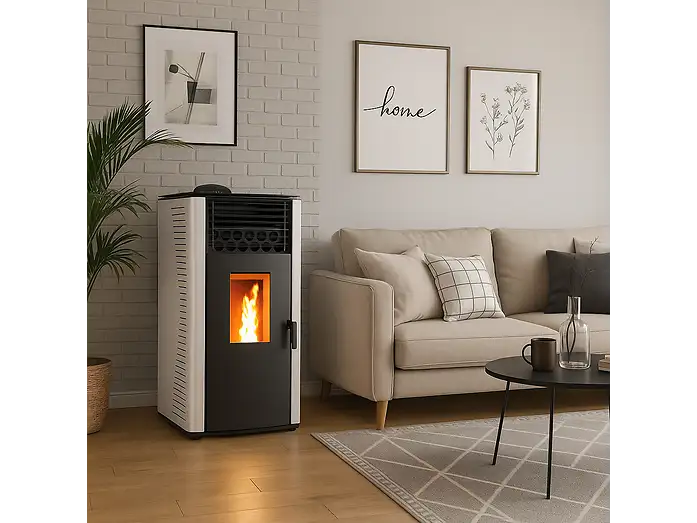 SANNOVER Anita 12 kW Pelletofen – Weiß