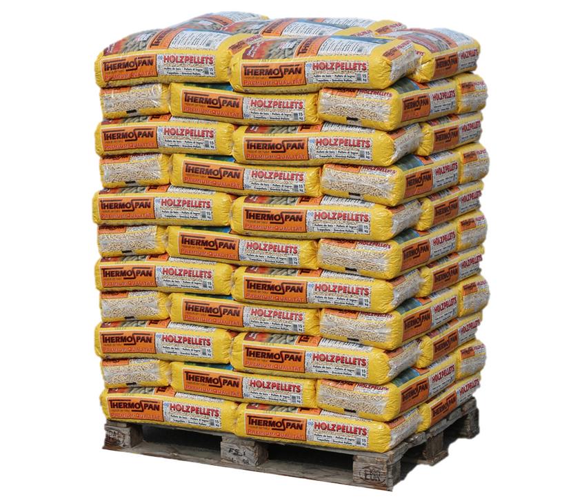 Thermospan Holzpellets – 990 kg Palette (66 x 15 kg Säcke)