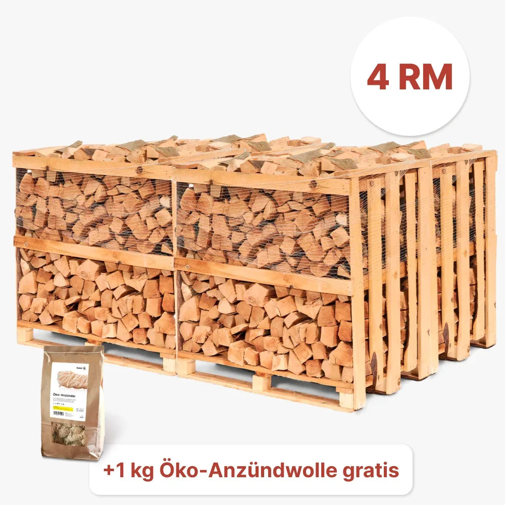 Vorteilspaket: Buchen-Kaminholz (4 Ster / Raummeter)