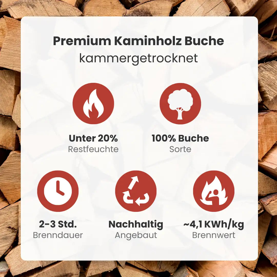 Vorteilspaket: Buchen-Kaminholz (4 Ster / Raummeter)
