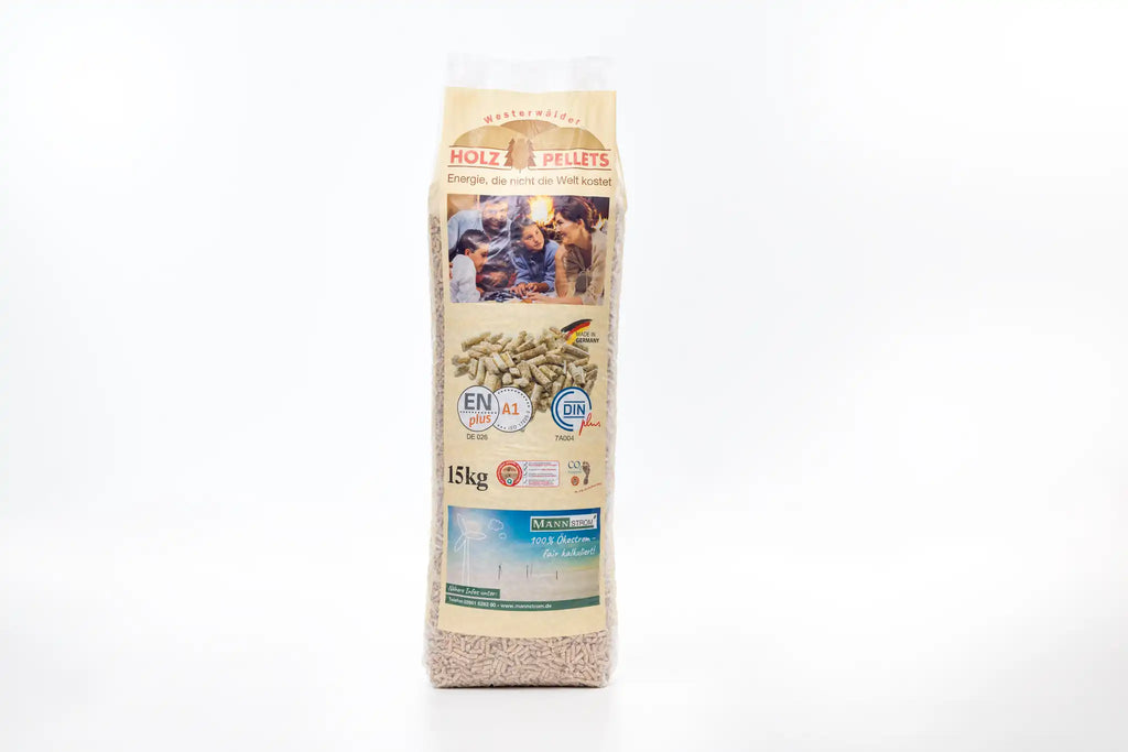 Westerwälder Holzpellets ENplus A1 – 975 kg Palette (65 x 15 kg Säcke)